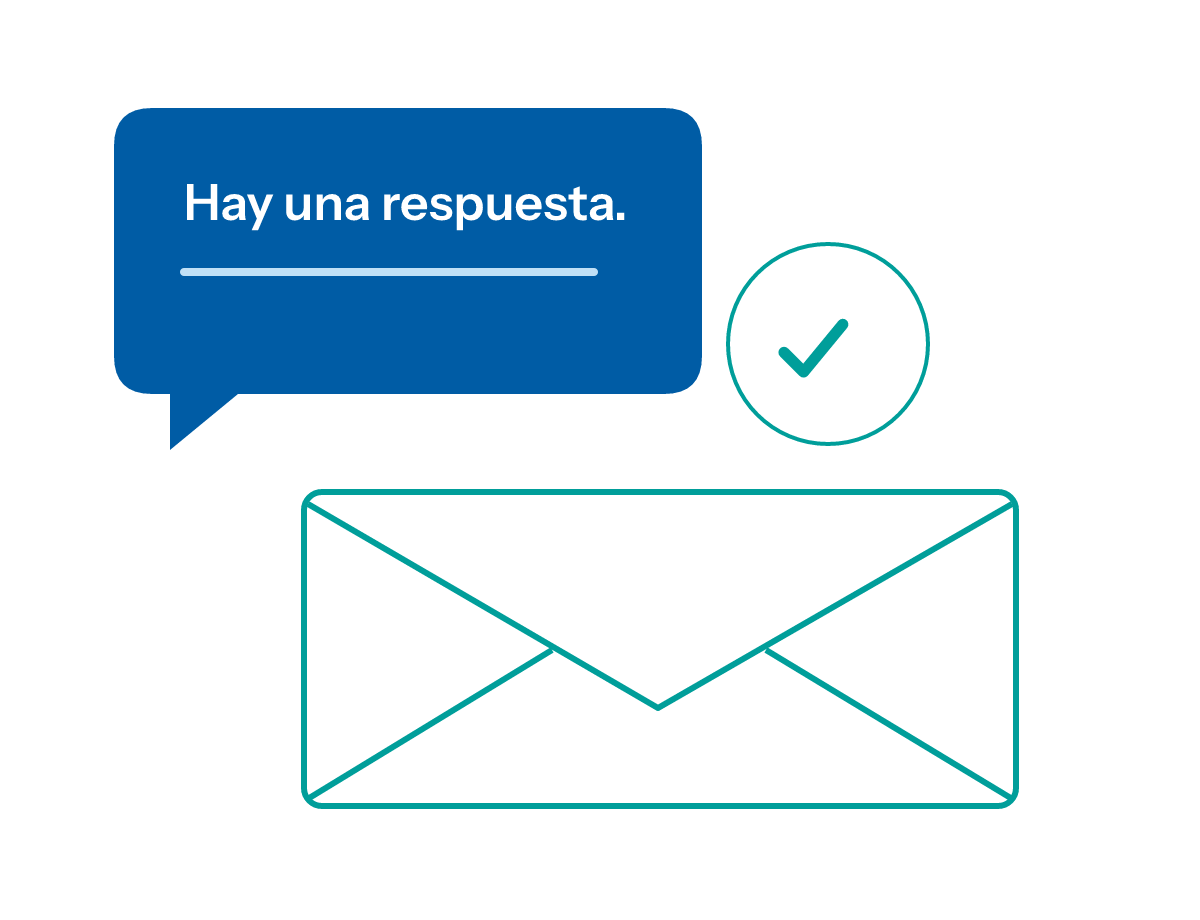 Un mensaje de vuelta representa la respuesta del equipo a quien hizo la solicitud.